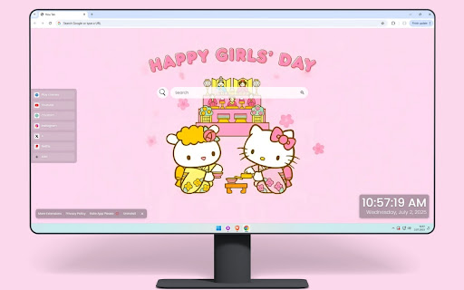 Happy Girls Day Hello Kitty Live Wallpaper screenshot