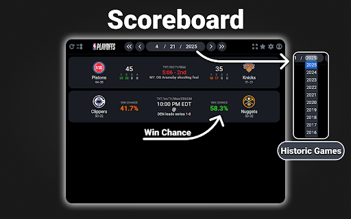 NBA Scoreboard screenshot