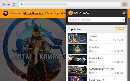 Fanatical PC Game Price Comparison screenshot