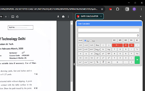 GATE CALCULATOR screenshot