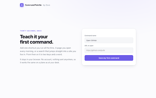 Command Palette. Ctrl+K for Tabs, History, Actions screenshot