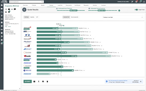 EZLynx Carrier Integration screenshot