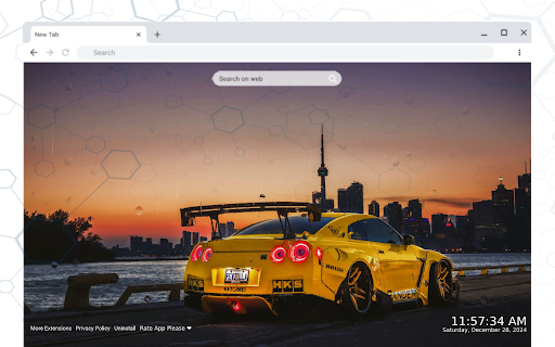 Yellow Nissan GTR Rain Live Wallpaper screenshot