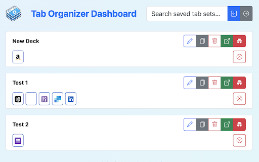 TabDeck - Manage your workspaces with tabs screenshot