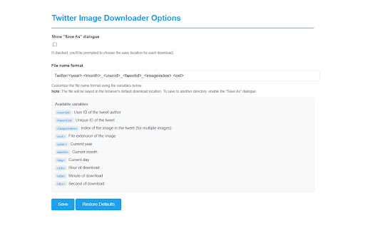 Twitter Image Downloader screenshot
