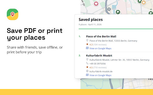 ExportMyMap — Export Google Maps Saved Places screenshot