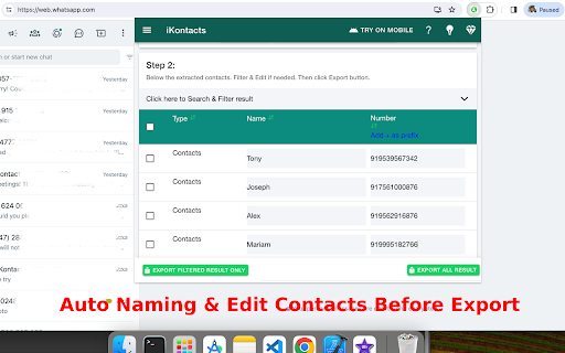 iKontacts – Contact Manager & Tools for Web Messenger screenshot