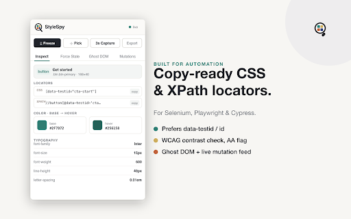 StyleSpy — CSS & State Inspector screenshot