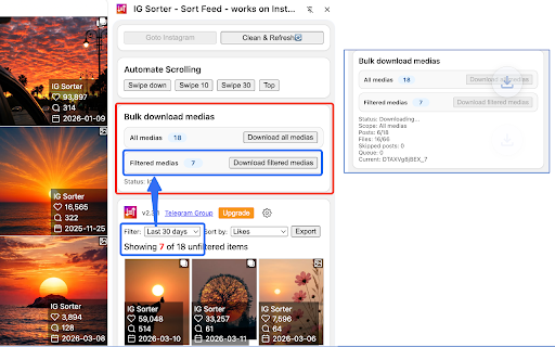 IG Sorter - Sort Feed - works on Instagram™ screenshot