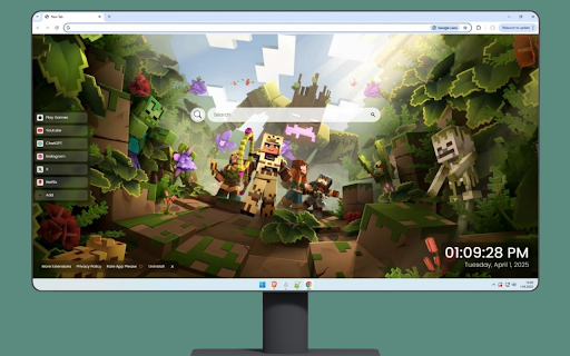 Minecraft Forest Live Wallpaper screenshot
