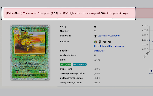 Enhanced Cardmarket screenshot