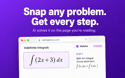 MathPal - AI Math Solver Extension screenshot
