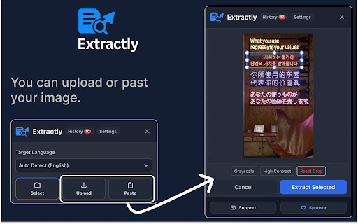 Extractly (AI Extract Text from Images) screenshot