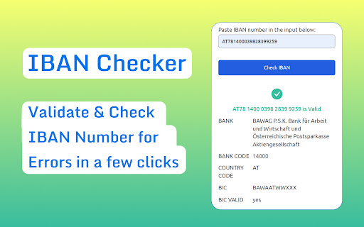 IBAN Checker screenshot
