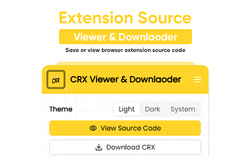 Extension Downloader & Source Viewer screenshot