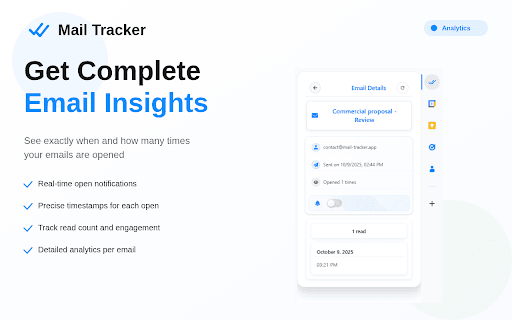 Mail-Tracker screenshot