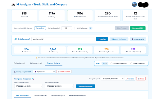 IG Analyzer and Unfollower - Mass Unfollowing and Follower Tracker for IG screenshot