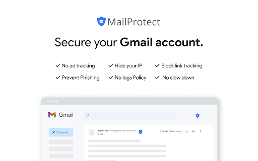 MailProtect: Protect your Gmail privacy for free. screenshot