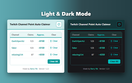 Twitch Channel Point Auto Claimer screenshot