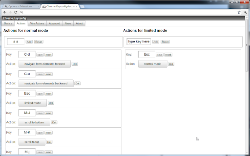 Keyconfig screenshot