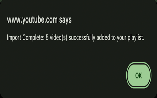 YouTube Playlist Importer & Exporter screenshot