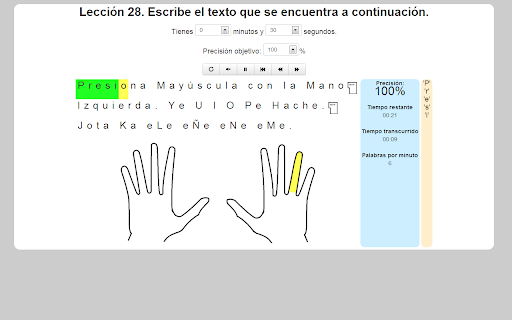 Tutor de tipeo screenshot