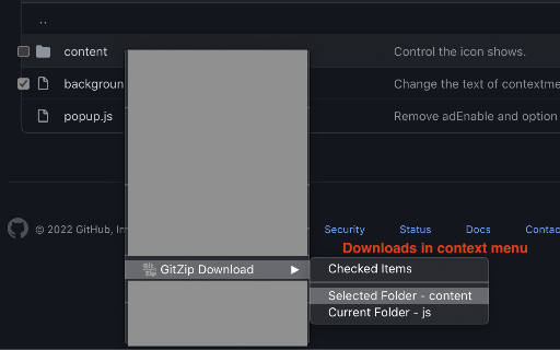GitZip for github screenshot