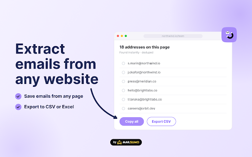 Email Extractor by Mailsumo screenshot