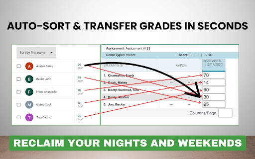 GradeTransferer - Transfer, Scale & Sort Grades | Save Time, Reduce Errors screenshot