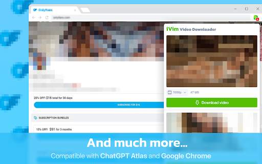 Video Downloader for Atlas & Chrome screenshot