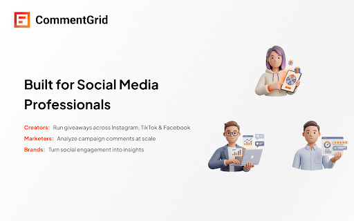 CommentGrid - Export, Analyze Comments & Pick Giveaway Winners screenshot
