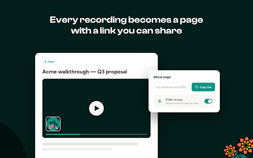 Distribute screenshot