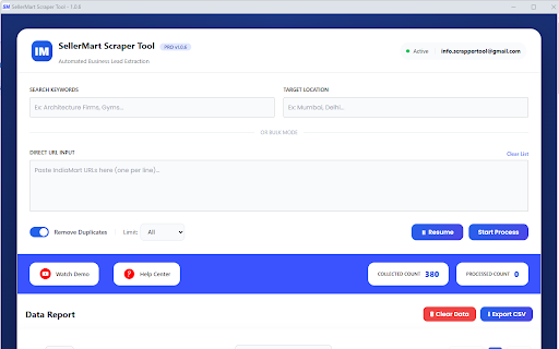 SellerMart Scraper Tool – Scrape Seller Leads screenshot