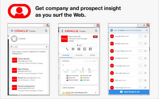 Oracle Eloqua Sales Tools screenshot