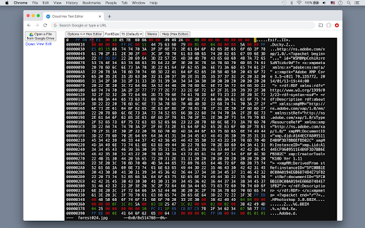 Cloud Hex Text Editor screenshot