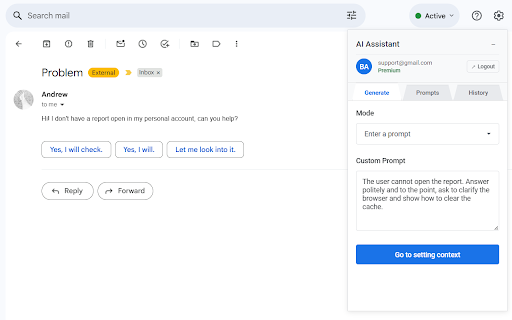GPT.ga – Email & Messenger ChatGPT Support screenshot