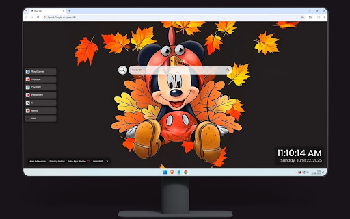 Mickey Mouse Thanksgiving Live Wallpaper screenshot