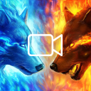 Water And Fire Wolf Live Wallpaper Animation icon