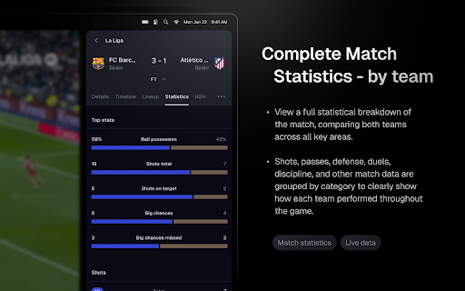 Goal90 - Live football scores & stats screenshot
