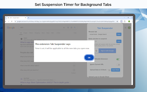 Tab Suspender – Free Up RAM & Boost Browser Speed screenshot