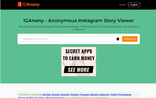 IGAnony - Anonymous Instagram Story Viewer screenshot
