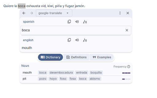 Translator - translation of selected text screenshot