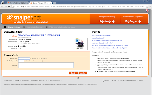 Snajper.net screenshot