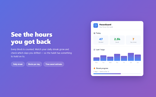 Website Blocker & Focus Timer — FocusGuard screenshot