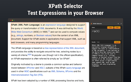 XPath Selector screenshot
