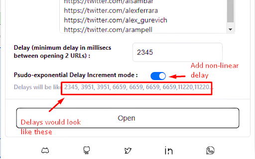 MultiURLs - open multiple urls at once screenshot