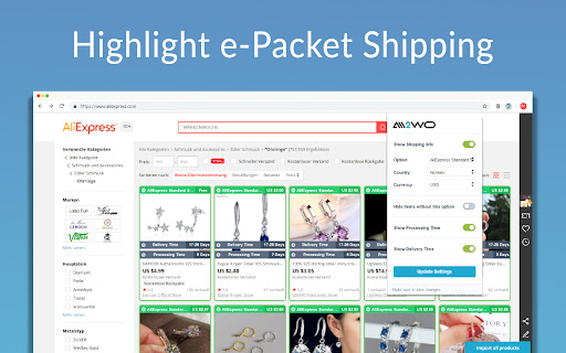 Aliexpress Dropshipping screenshot