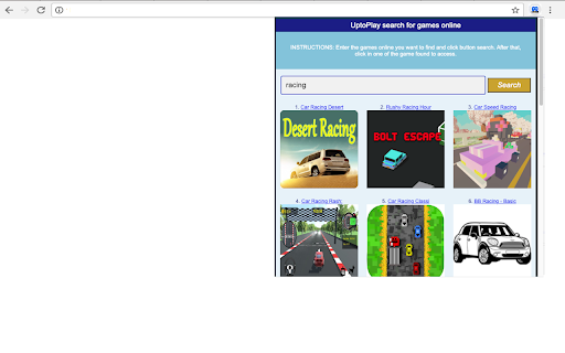UptoPlay search for games online screenshot