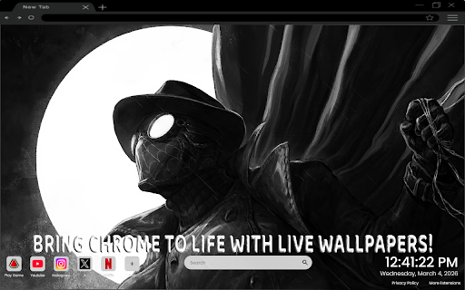 Spider-Man Noir Live Wallpaper screenshot