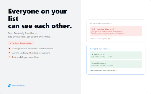 Send Personally for Gmail screenshot
